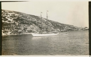 Image of Bowdoin anchored in Battle Harbor